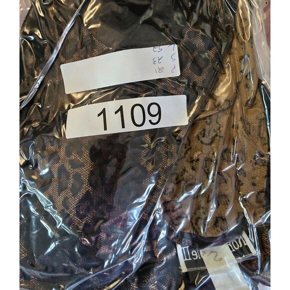 Ronni Nicole II Black & Leopard Print Velvet Long Button-Front Cardigan mob wife - Picture 9 of 9